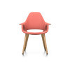 Vitra Organic Chair UG Eiche Hopsak poppy red:elfenbein