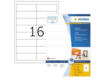 Etikett Herma 10780 96,5x33,8mm weiß inkprint