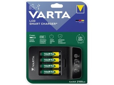 Akku Ladegerät Varta Smart Charger Set inkl. Akkus 4x Mignon AA 2100mAh