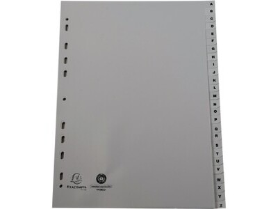 Register Exaclair A4 A-Z 26tlg PP grau