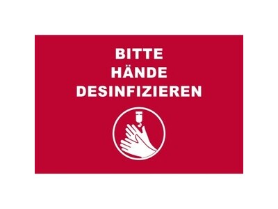 Bodenmatte Novus 62-SMARTA-1 60x90cm rot "Bitte Hände desinfizieren"