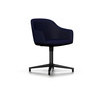 Vitra Softshell Chair Viersternfuss UG Alu besch.BD Plano dunkelblau:braun