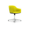 Vitra Softshell Chair Vierstern-Untergestell poliert Plano gelb:pastellgrün