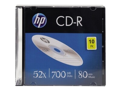 CD-R HP 700MB 80Min. 52x Slimcase 10St.