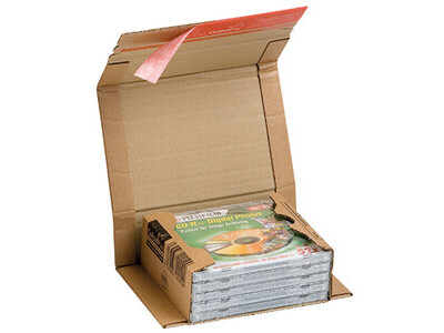 Wickelverpackung Colompac CP020.01 BRAUN CD/DVD, 147X126X-55 MM