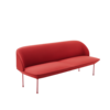 Oslo 3seater Steelcut660 Red