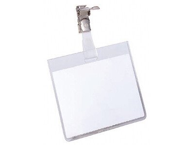 Namensschild Durable 8003 60x90mm TRANSPARENT, MIT CLIP