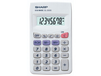 Taschenrechner SHARP EL233S weiß 8 stellig
