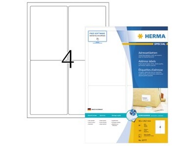 Etikett Herma 10777 96,0x139,7mm weiß INKPRINT