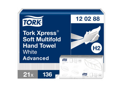 Papierhandtücher 21x34cm 2lagig weiß 120288 TORK XPRESS MULTIFOLD