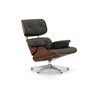 Vitra Lounge Chair Nussbaum sch.p. UG poliert Leder G braun