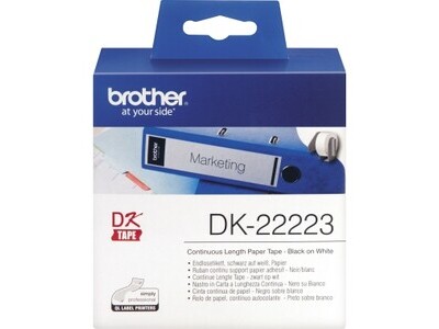 Endlosetikettenrolle Brother DK22223 50MM 30,48M WEIß PAPIER