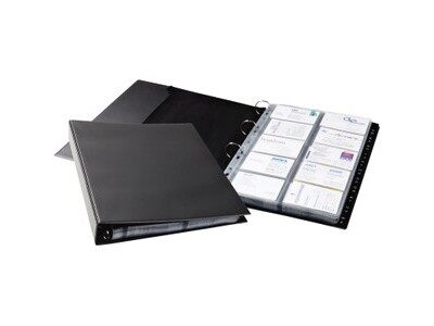 Visitenkartenringbuch Durable 2444 schw Schwarz, VISIFIX, INKL. REGISTER