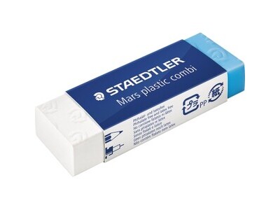 Radierer Staedtler 526508 Mars Plastik COMBI, BLAUES ENDE FÜR TUSCHE