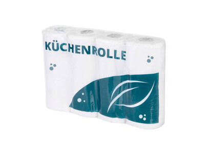 Küchenrollen weiß 3-lagig - 4 Rollen