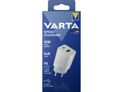 Ladeadapter Varta 57955101111 weiß 1x USB Typ-A QC, 1x USB Typ-C PD