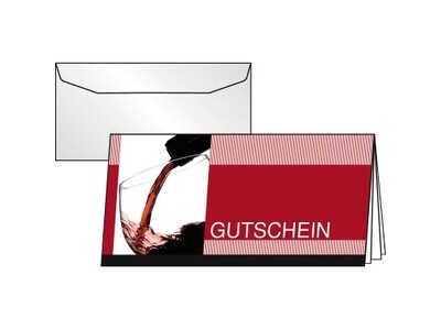 Faltkarte Sigel Gutschein DL 220g Vino Rosso