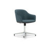Vitra Softshell Chair Vierstern-Untergestell poliert Plano nero:eisblau