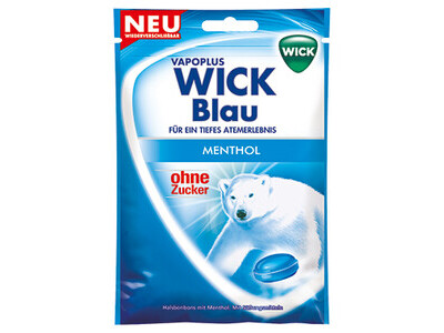 Wick blau Bonbons ohne Zucker 72g