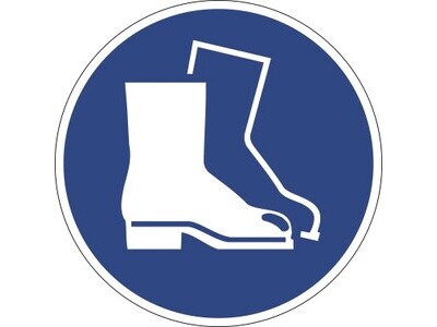 Symbolschild Fußschutz benutzen DURABLE 173306, BLAU, SELBSTKLEBEND