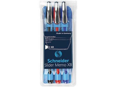 Kugelschreiber Schneider Slider Memo XB 3er Etui 1mm