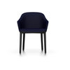 Vitra Softshell Chair UG schwarz Plano dunkelblau:braun